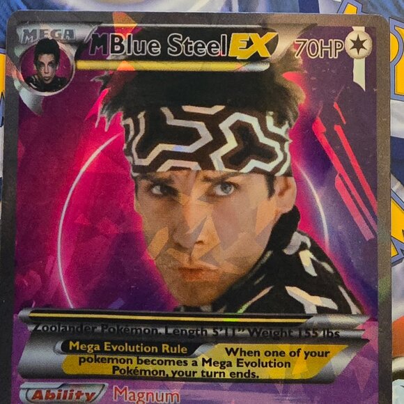Blue Steel Zoolander Pokemon Card Custom holo foil - Picture 4 of 8